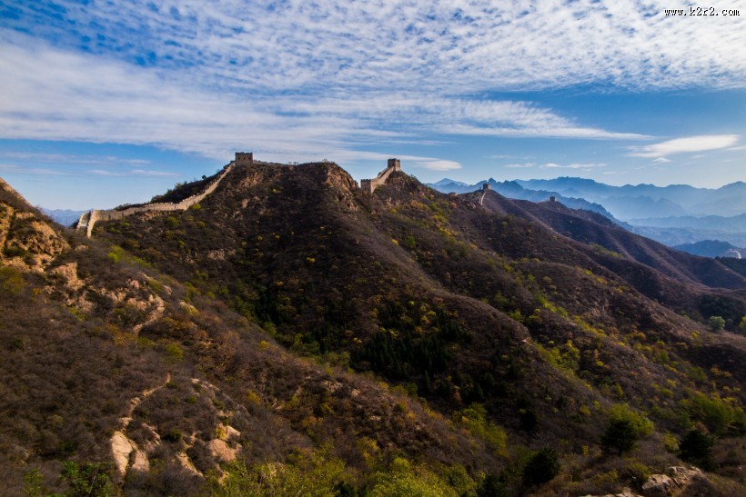 金山岭长城秋色风景图片
