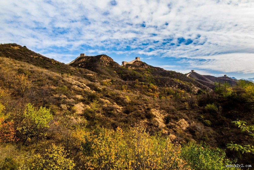 金山岭长城秋色风景图片