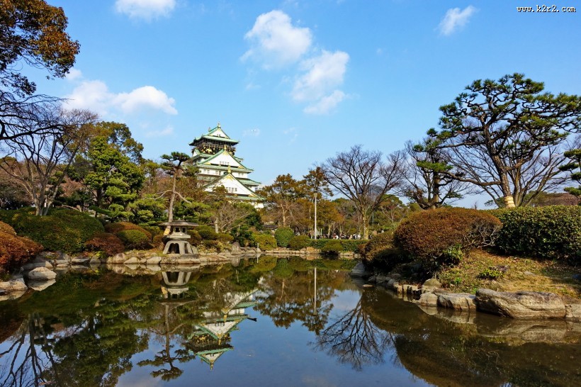 日本大阪石头城风景图片
