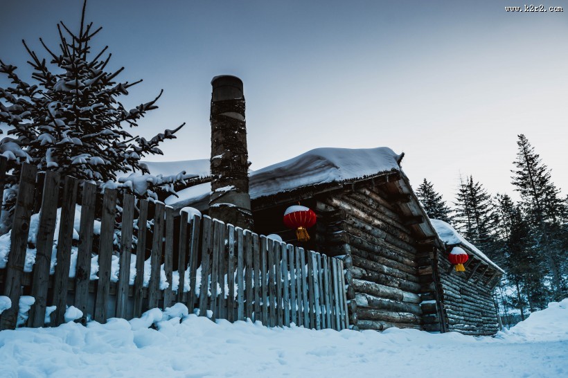 哈尔滨雪乡风景图片