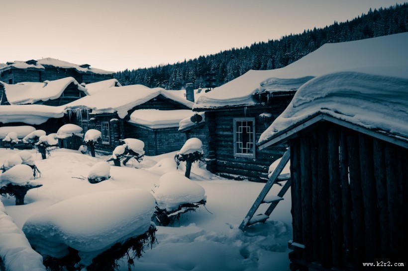 哈尔滨雪乡风景图片