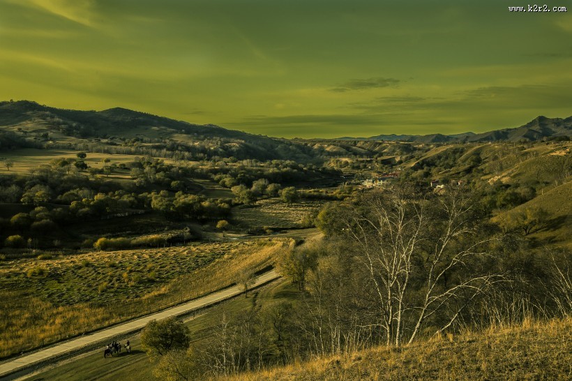 金秋蛤蟆坝风景图片大全