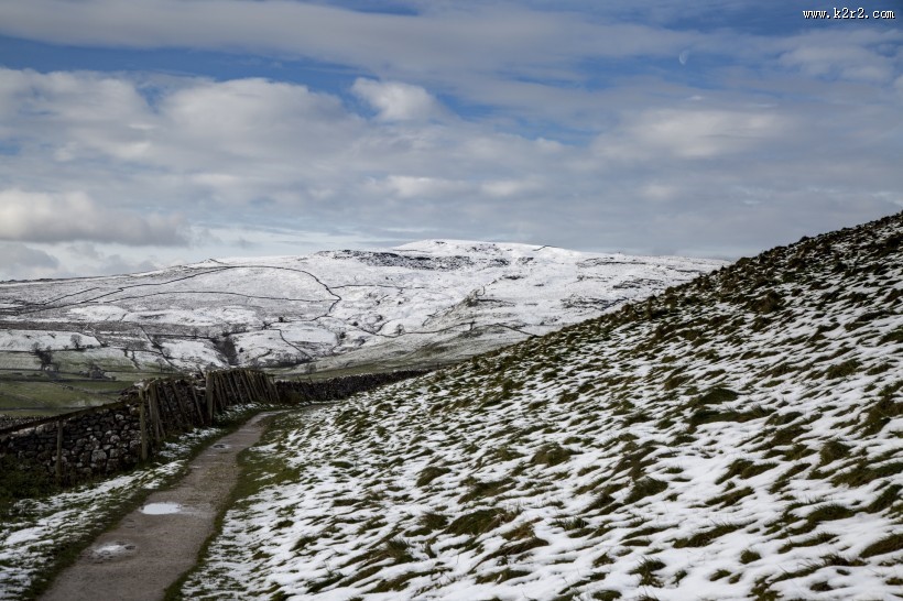 英格兰约克郡野外雪景图片