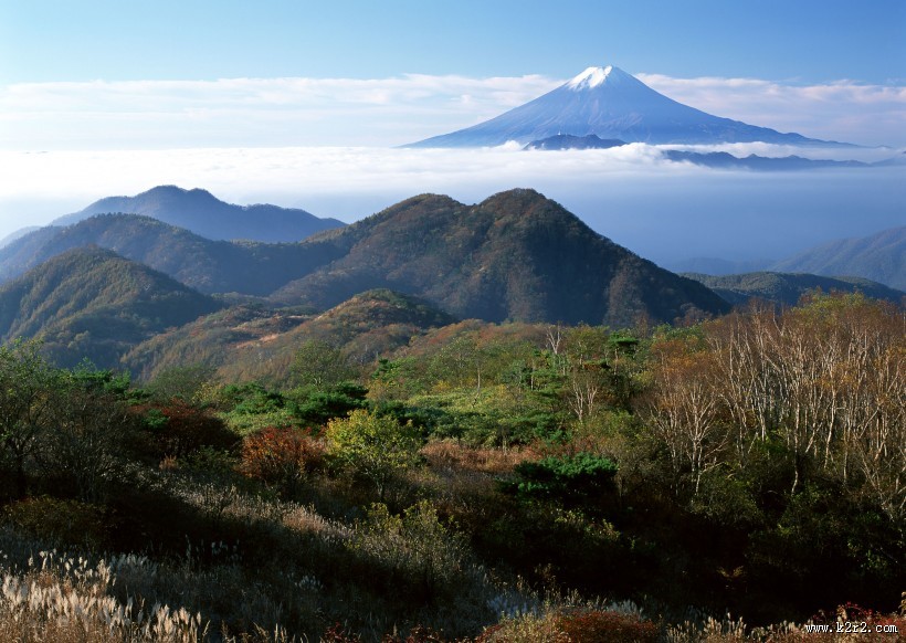 风景优美的富士山图片