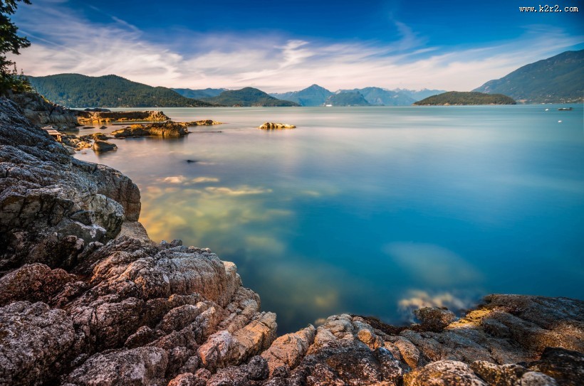 加拿大马蹄湾海边风景图片
