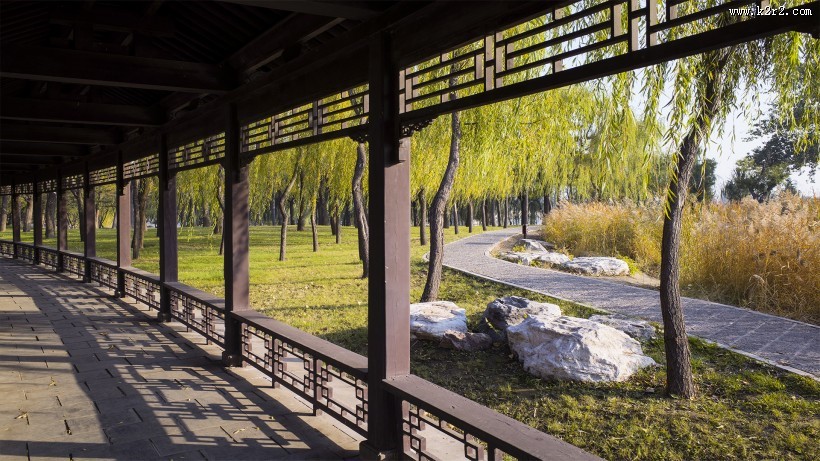 山西太原晋祠风景图片