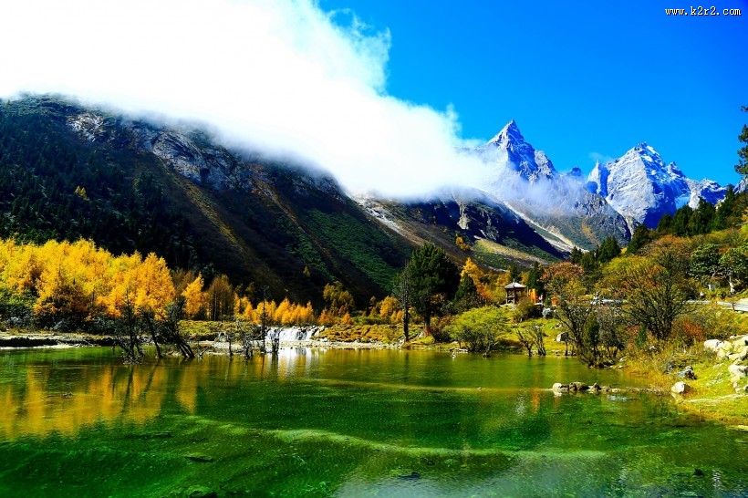 四川毕棚沟秋天风景图片