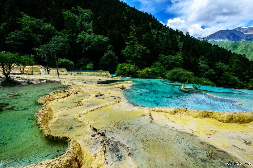 四川黄龙风景图片