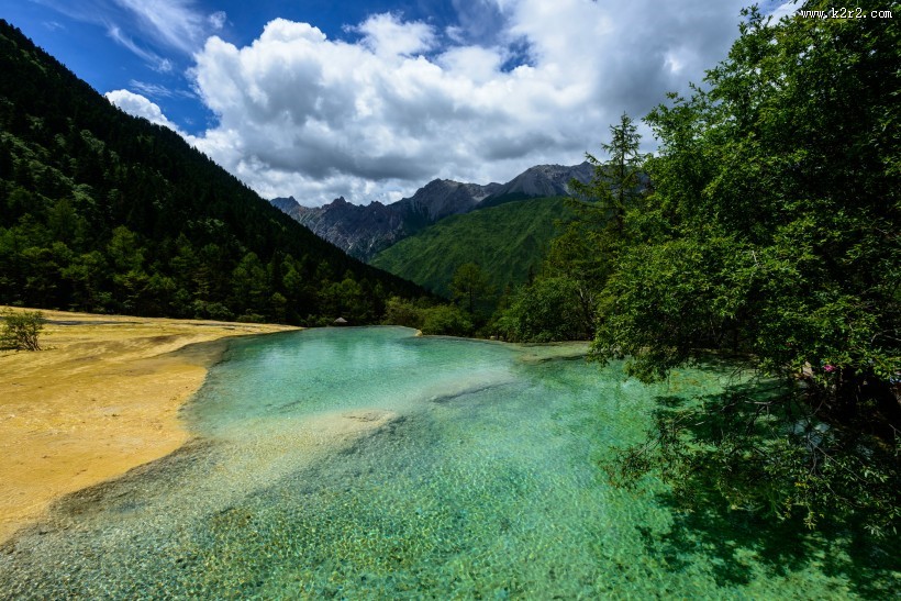四川黄龙风景图片