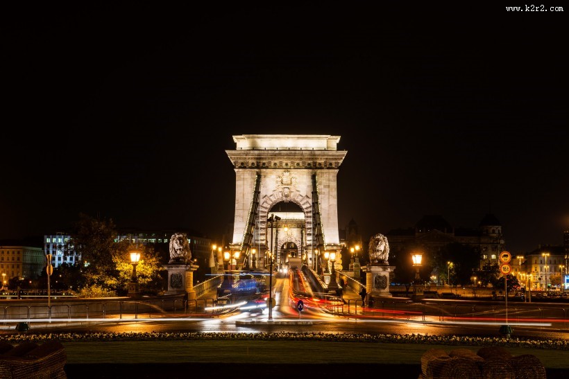 匈牙利首都布达佩斯夜景图片