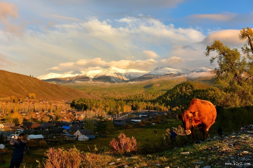 新疆白哈巴村风景图片