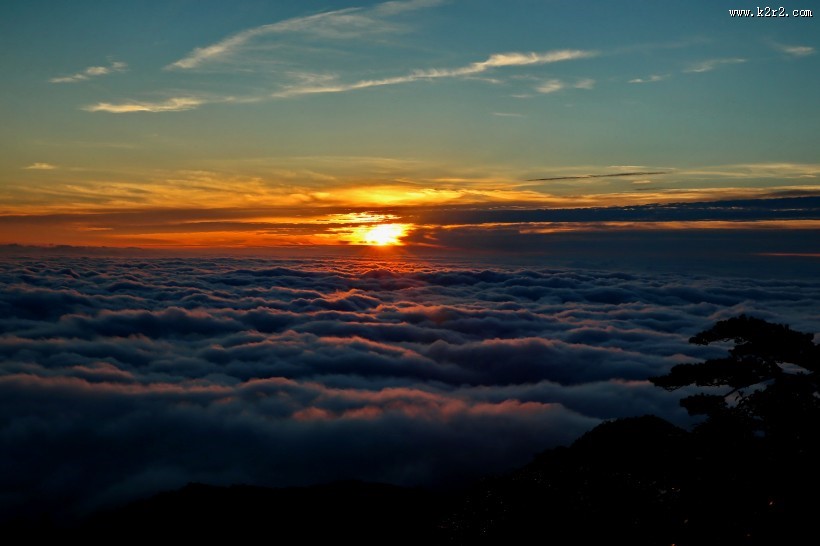 江西三清山日出风景图片