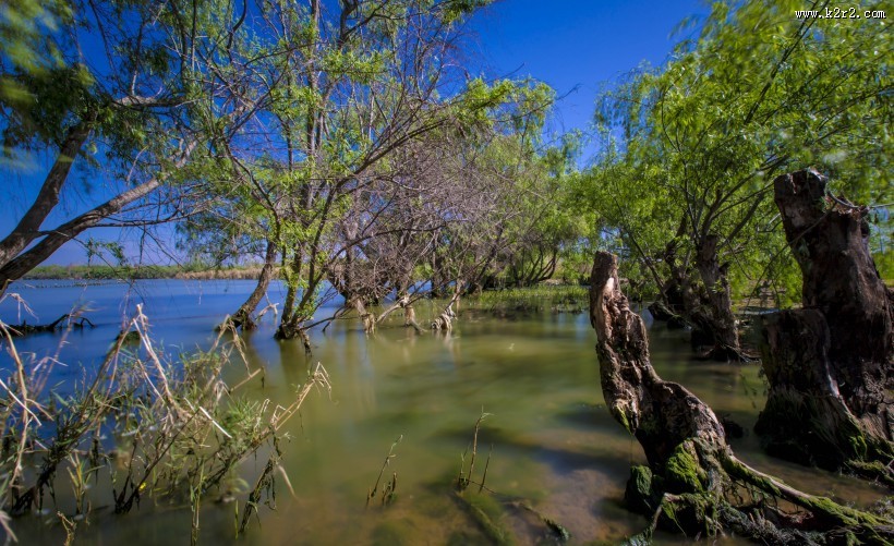 云南昆明捞鱼河湿地公园风景图片