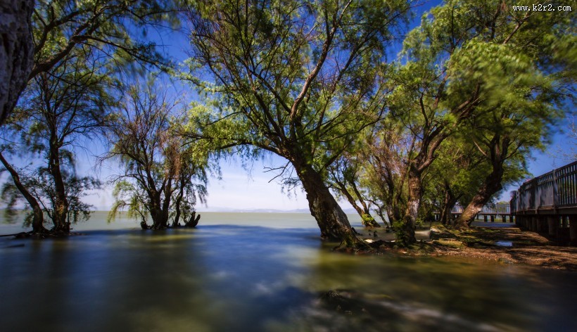 云南昆明捞鱼河湿地公园风景图片