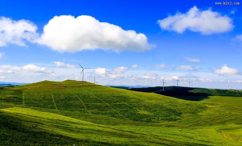 河北草原天路风景图片