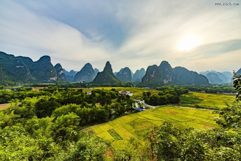 广西明仕田园风景图片