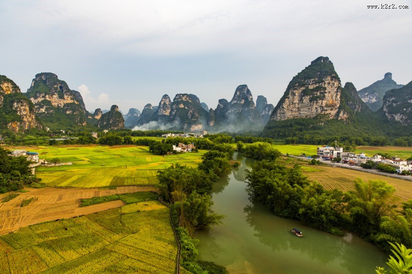 广西明仕田园风景图片