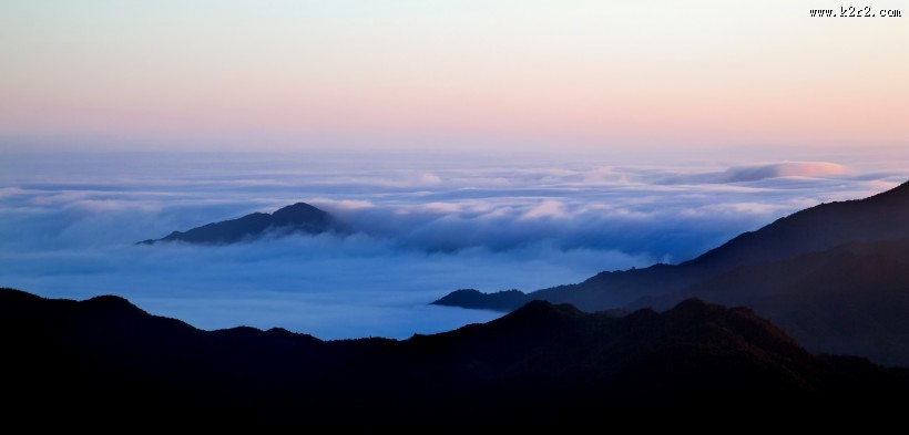 雾锁阳明山风景图片大全