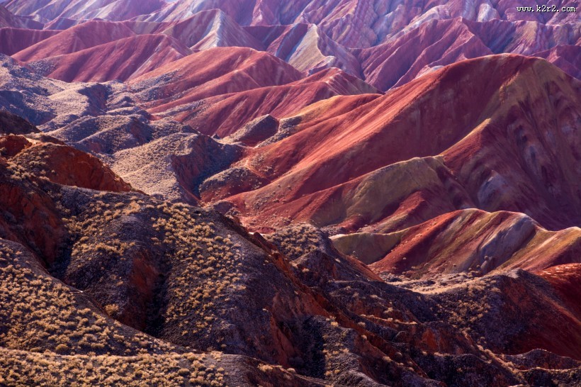 甘肃张掖丹霞地貌风景图片