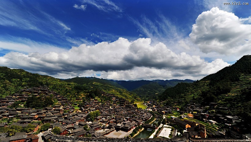 贵州西江千户苗寨风景图片