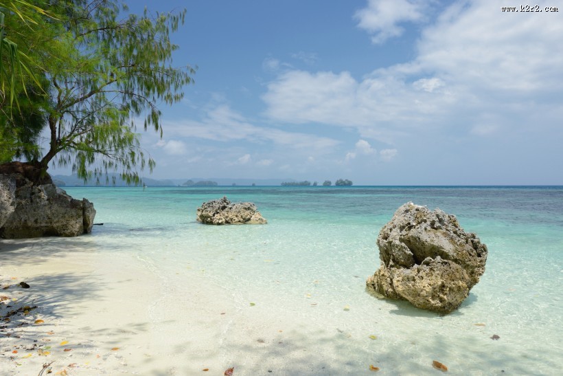 帕劳的海洋和沙滩风景图片
