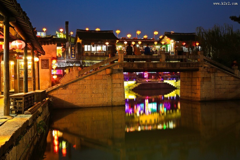 浙江西塘古镇夜色图片大全