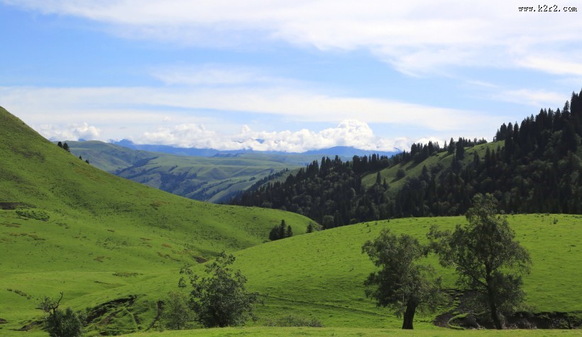 新疆那拉提草原风景图片
