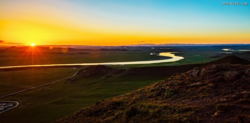 九曲黄河第一湾风景图片