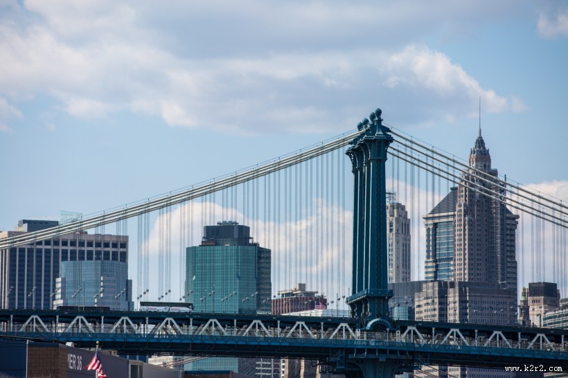 美国纽约曼哈顿大桥风景图片