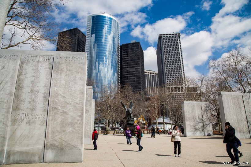 美国纽约亚利桑那纪念馆建筑风景图片