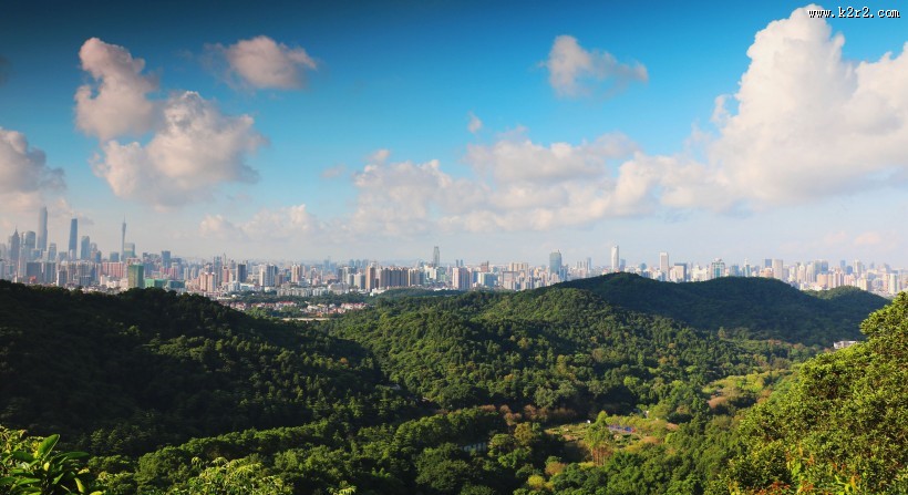 夏日广州白云山风景图片