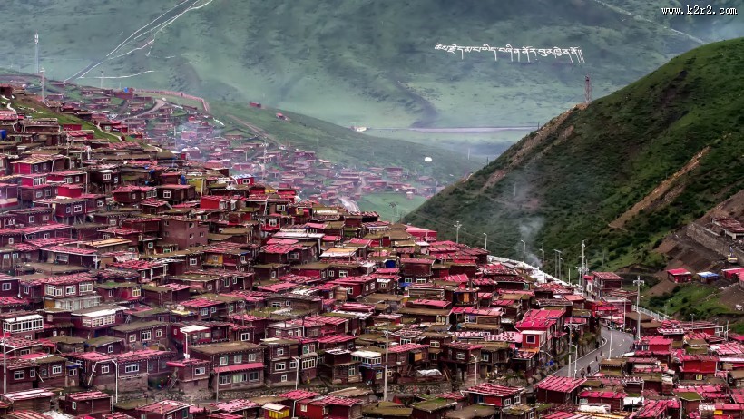 四川色达佛学院风景图片