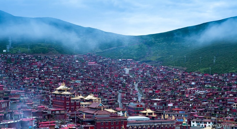 四川色达佛学院风景图片