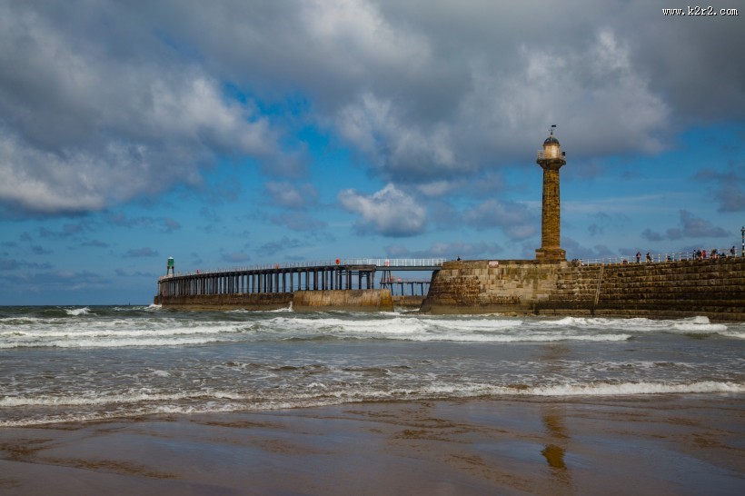英格兰惠特比海滨风景图片