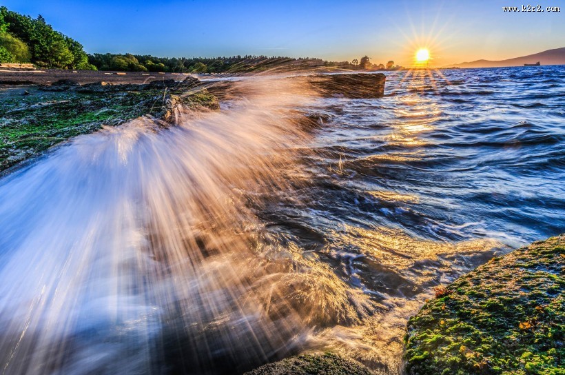 温哥华海滩风景图片