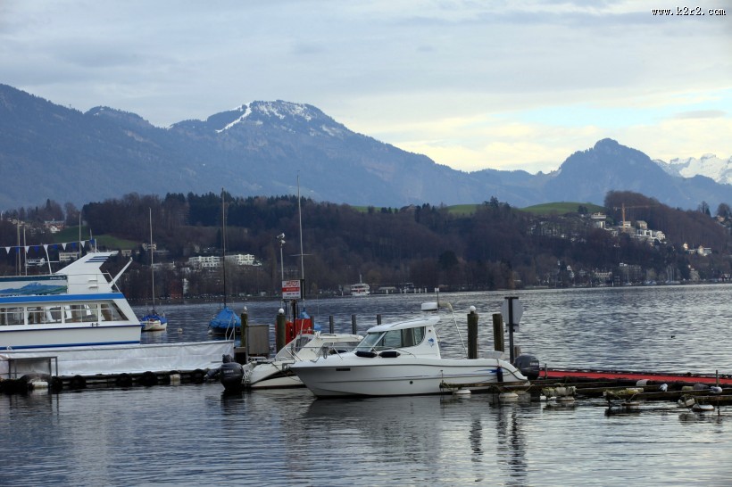 瑞士小镇琉森风景图片