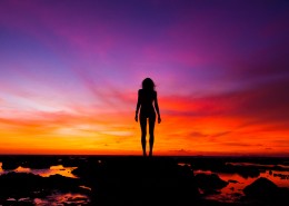 女人的人影轮廓图片