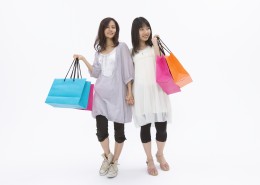 女性购物特写图片