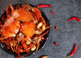 鲜嫩肥美的大闸蟹图片