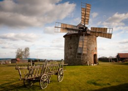 转动的荷兰风车图片
