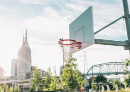 篮球架上的篮球框图片大全