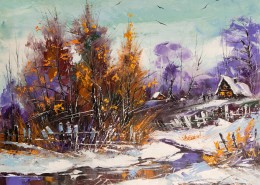 油画风景家居三联画（二）图片