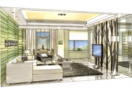 珠海棕榈海岸项目手绘稿3图片