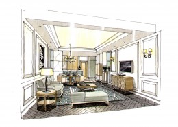 快速表现室内手绘作品图片