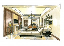 大连新世界大廈手绘设计图片大全