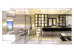 深圳中信红树湾样板房手绘稿图片