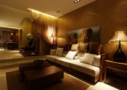 平顶山东南亚风格样板间室内设计图片