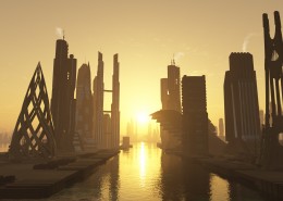 创意科幻城市素材图片