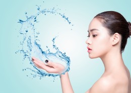 补水美白广告美女背景图片