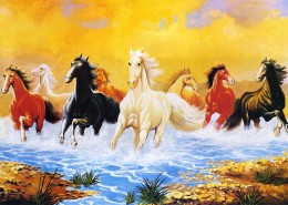 动物无框油画图片